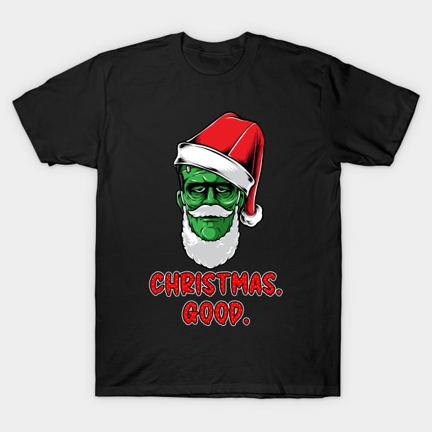 Frankenstein Christmas T-Shirt by onemoremask